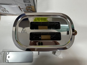 РЕТРО ТОСТЕР 1000ВТ НА 2 ВКУСА, БЕЛЫЙ/ЗОЛОТОЙ ELEMENTS MUSE MS-130W