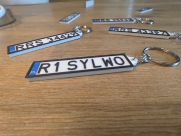 3D брелок с Вашим номерным знаком, персонализированный