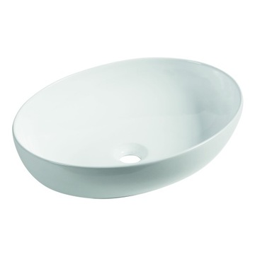 UMYWALKA NABLATOWA STAWIANA NA BLAT BIAŁA CERAMICZNA 64 CM OWALNA