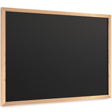 Tablica kredowa czarna 70x50 cm rama drewniana ECO