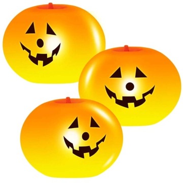 Balon Halloween pomarańcze i czerwienie dynia 3szt