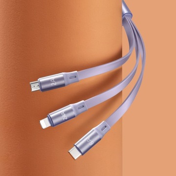 MCDODO USB-КАБЕЛЬ 3 В 1 С РАЗМАЧКОЙ USB-C LIGHTNING MICRO БЫСТРАЯ ЗАРЯДКА 66 Вт FI