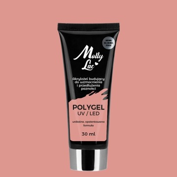Полигель акриловый гель MollyLac наращивание ногтей ПУДИНГ СЕОЛ