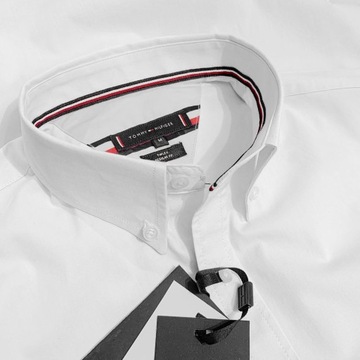 Koszula Męska Tommy Hilfiger MW0MW25035 regular długi rękaw biała r. XL