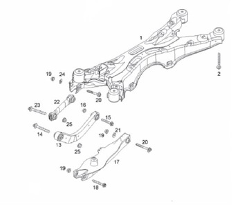 Комплект болтов задней подвески OPEL Vectra C