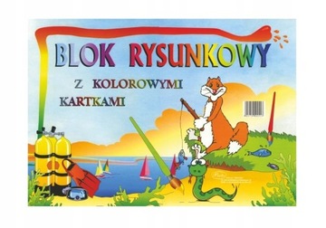 Blok rysunkowy A4 Protos z kolorowymi kartkami