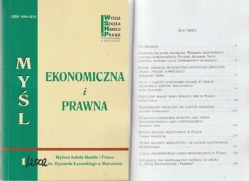 MYŚL EKONOMICZNA I PRAWNA 1/2002
