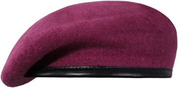 Beret wojskowy wełniany tłoczony MFH Commando Bordowy 60