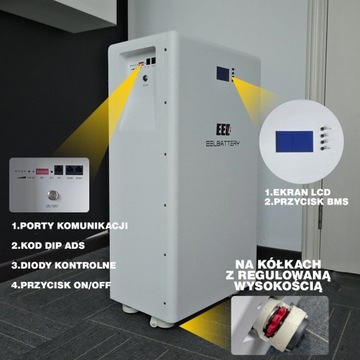 16 кВтч EEL 300 Комплект для самостоятельного изготовления LIFEPO4 16S BMS Коробчатые колеса + 16 аккумуляторов EVE 310Ач+