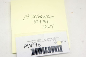 PW118 SKODA SCALA MECHANIZMUS OKNO LEVÝ ZADNÍ