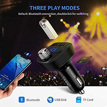 Bluetooth FM-передатчик Зарядное устройство 2xUSB LCD 3.1A.