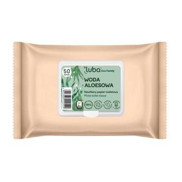 LUBA ECO family nawilżany papier toaletowy z WODĄ ALOESOWĄ wersja pop-up