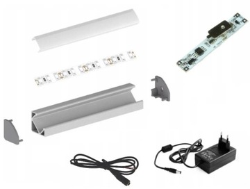 LISTWA NAROŻNA LED 3 metry DO KUCHNI + ŚCIEMNIACZ