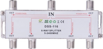Rozgałęźnik TV SAT 1/6 DSS-116 DIGITSAT DC Pass
