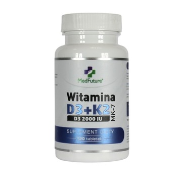 Witamina D3 2000UI + K2 100mcg 120 tab