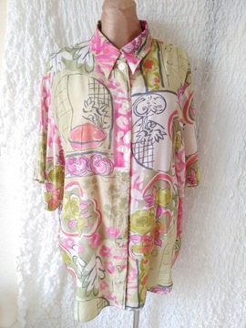 элегантная рубашка, блузка, большого размера, размер 46-48