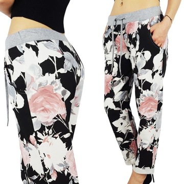 КОМФОРТНО - БРЮКИ - СВИТШОТ - ЦВЕТЫ - ХЛОПОК