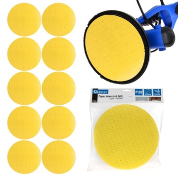 Papier ścierny na dysk - krążek z otworami 225mm P120 /żyrafa/ 10SZTUK