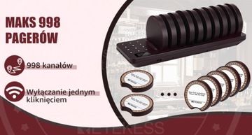 Беспроводная пейджинговая система Retekess TD162, пейджер для ресторанов, 400 м