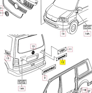 VW ZNAK ZNAKY 4MOTION 4X4 PASSAT GOLF T5 T6