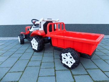 TRAKTOR CIĄGNIK NA AKUMULATOR Z PRZYCZEPĄ MP3 BLUETOOTH
