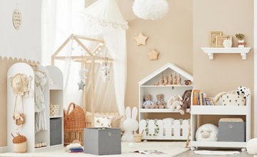 Стоячая книжная полка, книжный шкаф, шкаф для игрушек для детского сада KMB55-W