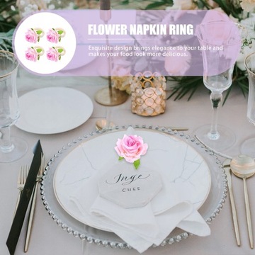 Держатель для салфеток с цветочным принтом Кольца-розы Украшения 4
