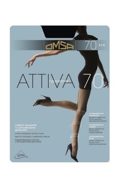 Rajstopy Omsa Attiva 70 den nero/czarny 4-l