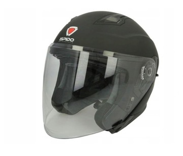 Kask otwarty na skuter ISPIDO Toucan czarny mat L