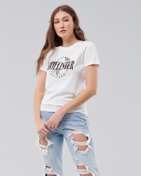 HOLLISTER by Abercrombie T-shirt Koszulka Logo XS