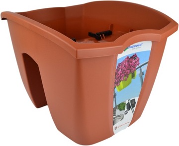 Prosperplast Doniczka na balustradę 24cm Terakota