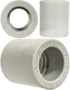 MUFA MUFKA ZŁĄCZKA PP RÓWNOPRZELOTOWA PROSTA Ø 20 mm ZGRZEWANA DO ZGRZWEWU