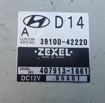 HYUNDAI H100 2.5TD JEDNOTKA ŘÍZENÍ 39100-42220