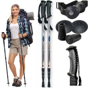 KIJKI NORDIC WALKING TREKKINGOWE KIJE KOMPLET 2SZT