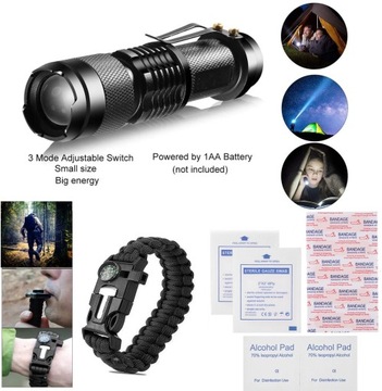 19 IN 1 Survival Kit Military Outdoor Multitool Professional Camping