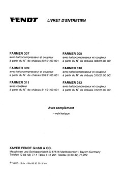 FENDT Farmer 307 308 309 310 311 312 руководство по ремонту