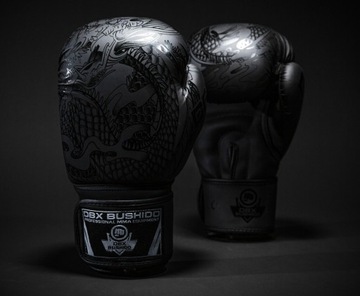 ЧЕРНЫЕ СПРАРИНГОВЫЕ БОКСЕРСКИЕ ПЕРЧАТКИ ДЛЯ БУШИДО BLACK DRAGON BOXING 16 OZ