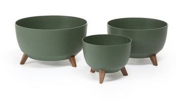 Вазон для цветов на 3 ножках Миска Roma Cream H:23 см 29x29