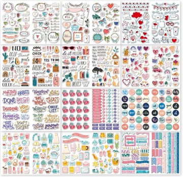 САМОКЛЕЯЩИЕСЯ НАКЛЕЙКИ ДЛЯ СВАДЕБНОЙ ГОСТЕВОЙ КНИГИ СВАДЕБНЫЙ НАБОР 610 ШТ.