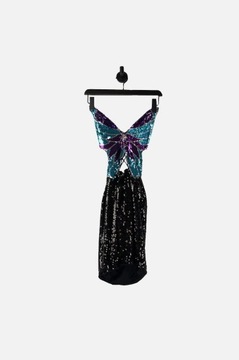 SHEIN CEKINOWA CZARNA SUKIENKA MINI (S)