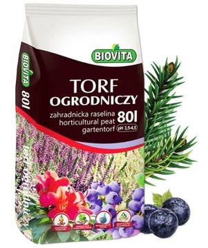 Torf kwaśny ogrodniczny 80l podłoże idealne pod borówkę i iglaki