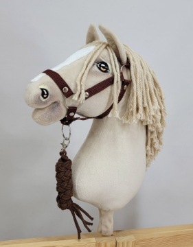 Набір для Hobby Horse: недоуздок A3 + чумбур з мотузки - коричневий