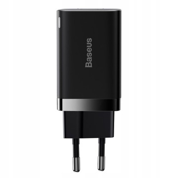 СЕТЕВОЕ ЗАРЯДНОЕ УСТРОЙСТВО 2xUSB QC PD 30 Вт БЫСТРО МОЩНЫЙ USB C USB-C ЧЕРНЫЙ IPHONE 15