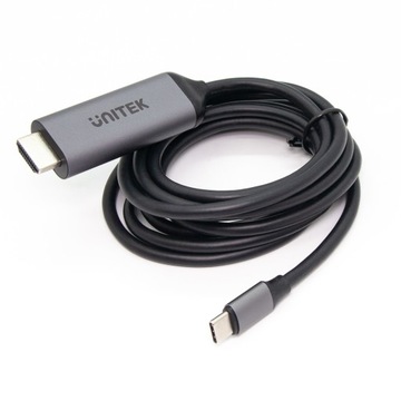 Unitek kabel przewód USB-C na HDMI 4K 60Hz, 1,8 m HDCP 2.3
