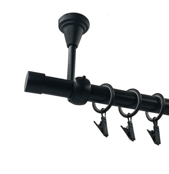 Карниз одинарный МЕТАЛЛИЧЕСКИЙ ПОТОЛОК 19мм МАТОВЫЙ ЧЕРНЫЙ 300см LUNA