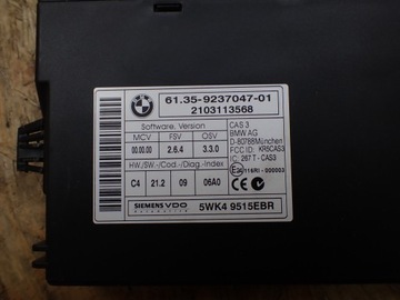 МОДУЛЬ КОНТРОЛЛЕРА CAS BMW 316D E91 LIFT COMBI ЕВРОПА 9237047