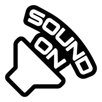 Naklejka na auto samochód wodoodporna SOUND ON