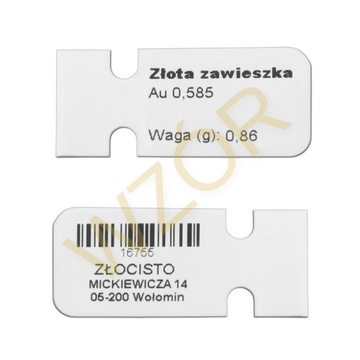 Złota zawieszka wisiorek znak zodiaku BARAN 0,585