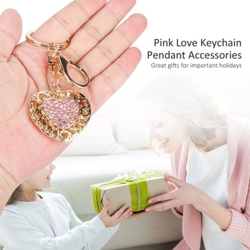 Брелок для ключей со стразами «Любовное сердце», аксессуары на 68-й день рождения
