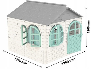 БОЛЬШОЙ XL ДЕТСКИЙ ДОМик Садовая конюшня 129x129x120 см ШТОРЫ Ставни